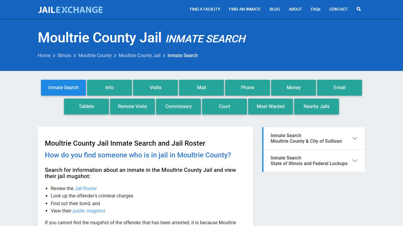 Inmate Search: Roster & Mugshots - Moultrie County Jail, IL